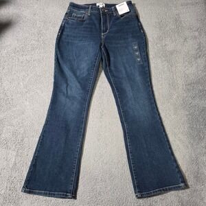 Sonoma Womens 8P Bootcut Jeans Dark‎ Wash Mid Rise Petite Stretch Denim